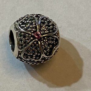 PANDORA STERLING CHARM LILAC STONE CENTER